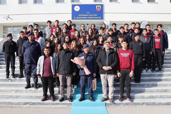 Karaman’da öğrenciler, Jandarmanın görev ve sorumluluklarını öğrendi
