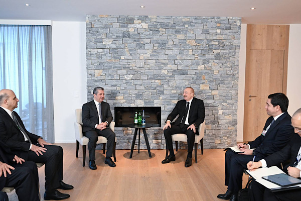 Cumhurbaşkanı Aliyev, Barzani ile bir araya geldi