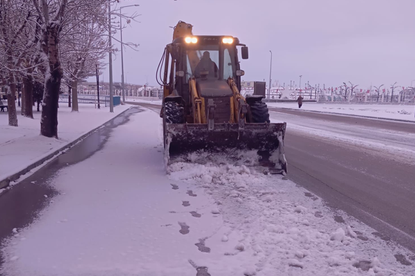 Karaman’da karla mücadele çalışmaları