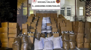 Kocaeli’de 6,3 milyon liralık makaron ve tütün ele geçirildi