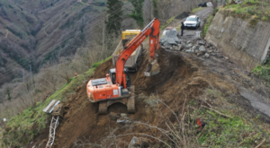 Ordu’da kar suları heyelana neden oldu