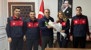 Kaymakam Akdaş 112 personelini ağırladı