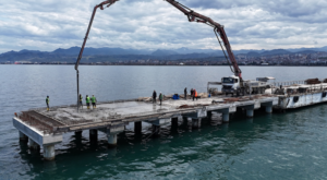 Altınordu Atatürk Rıhtımı’nda çalışmalar devam ediyor