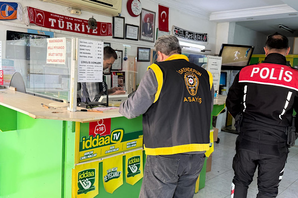 İskenderun’da yasadışı bahis denetimi İskenderun’da yasadışı bahis denetimi