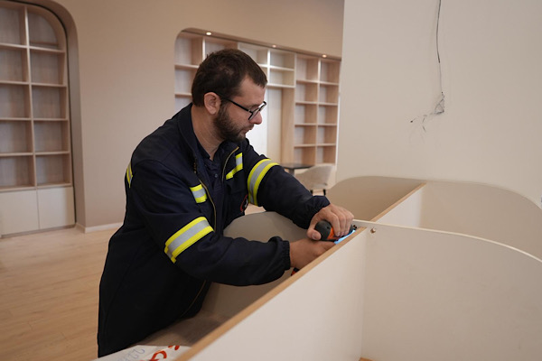 Başkan Özlü’nün dördüncü kütüphane projesi tamamlanıyor