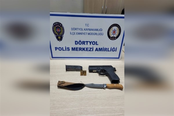 Dörtyol’da üzerinde silah bulunan şüpheli tutuklandı