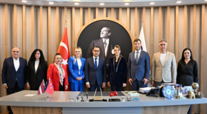 Letonya Büyükelçisi Hasans, Büyükşehir Belediyesi’ni ziyaret etti