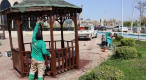 Haliliye Belediyesi’nden park ve yeşil alanlarda bakım çalışması