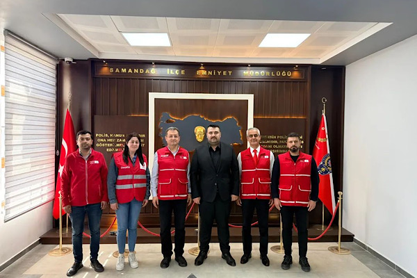 ​Türk Kızılay Hatay heyeti, Samandağ İlçe Emniyet Müdürü Nacioğlu’nu ziyaret etti