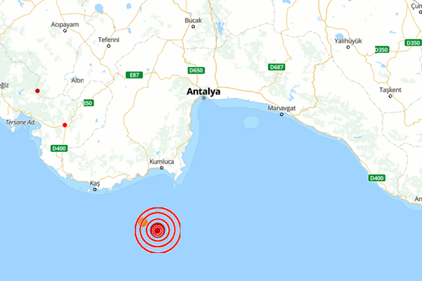 Akdeniz’de 4,0 büyüklüğünde deprem