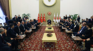 Erdoğan, TBMM’nin açılışının 106’ncı yıl dönümü resepsiyonuna katıldı