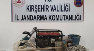 Kırşehir’de kaçak kazı yapan 4 şahıs suçüstü yakalandı