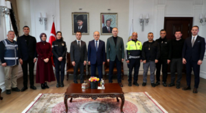 Ordu Valisi Erol, polis haftası kapsamında emniyet heyetini ağırladı