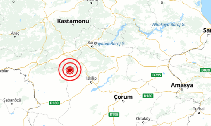 Çorum Bayat’ta 4.1 büyüklüğünde deprem Çorum Bayat’ta 4.1 büyüklüğünde deprem
