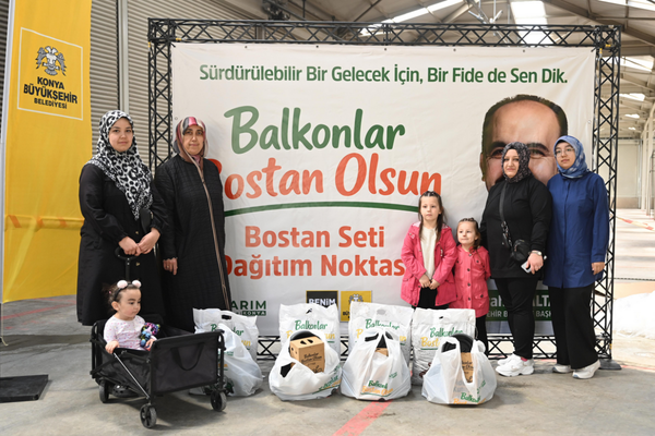 Konya’da “Balkonlar Bostan Olsun” projesi başladı