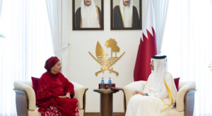 Al Thani, BM Genel Sekreter Yardımcısı Muhammed ile görüştü