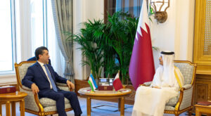 Al Thani, Özbekistan Dışişleri Bakanı Saidov ile bir araya geldi