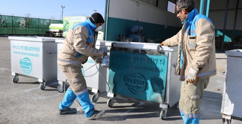 Haliliye’de konteynerler üretilip yenileniyor Haliliye’de konteynerler üretilip yenileniyor